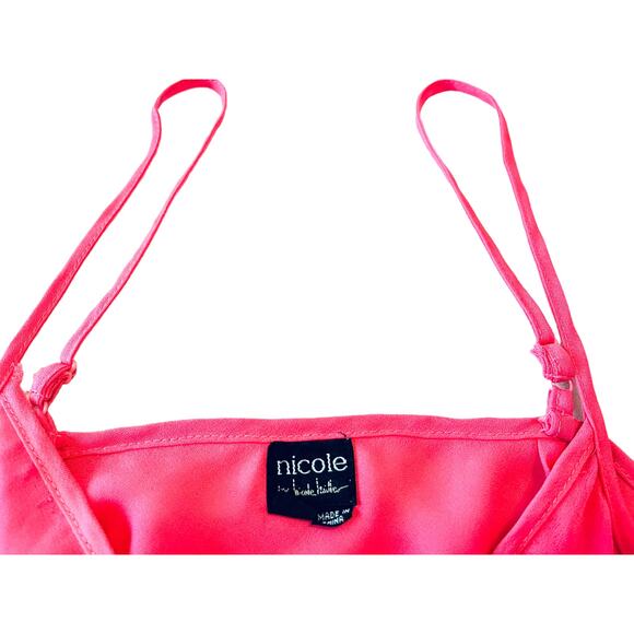 NICOLE BY NICOLE MILLER BLOUSE & TANK, WOMENS, 6, PINK WITH MULTICOLORED FLOWERS - Picture 6 of 10